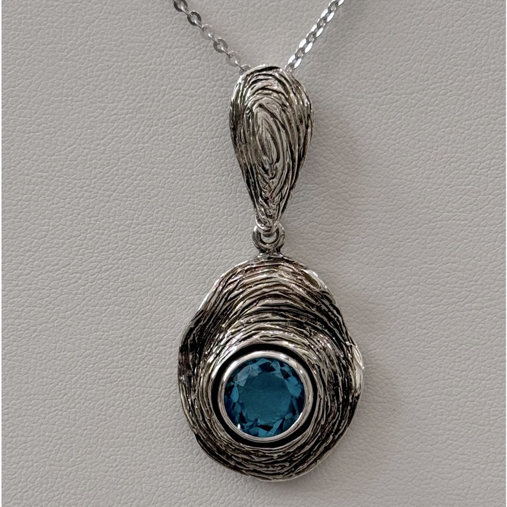Hagit Gorali silver topaz pendant